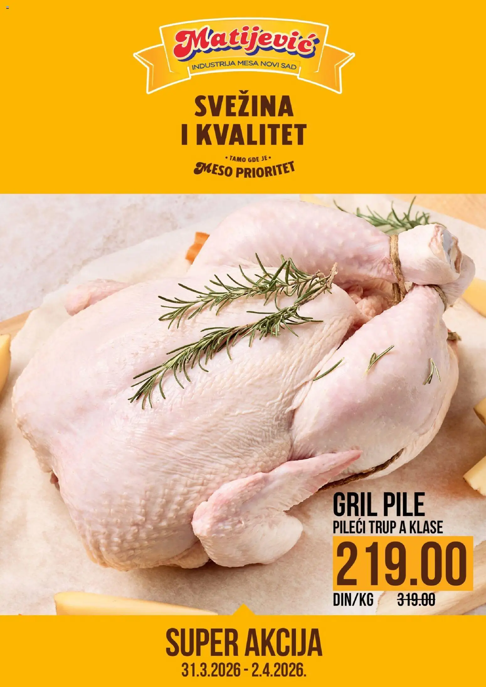 Pregled Matijevic kataloga - važi od 31.03.2026