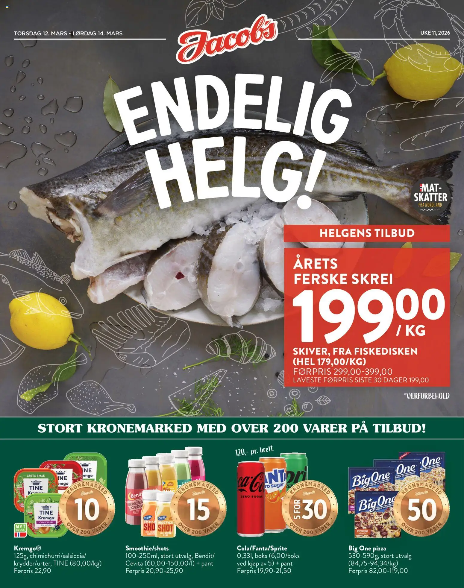 Forhåndsvis Jacobs kundeavis fra butikk Jacobs gyldig fra 12/03/2026