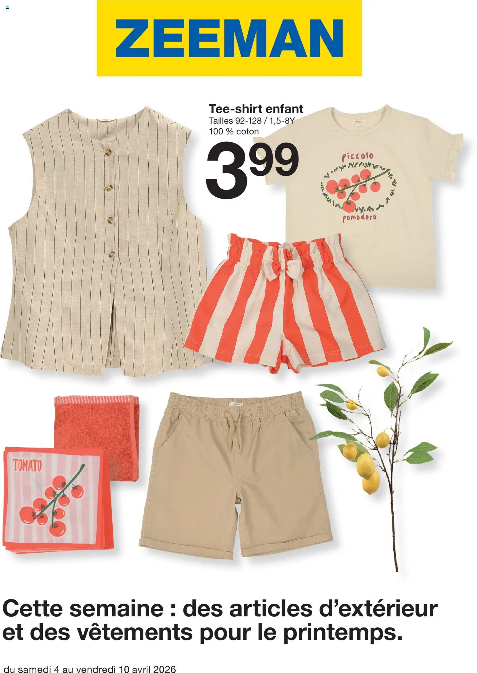 Prévisualisation de Catalogue Zeeman Printemps du magasin Zeeman formulaire valide 04/04/2026 - Vêtements, Coton