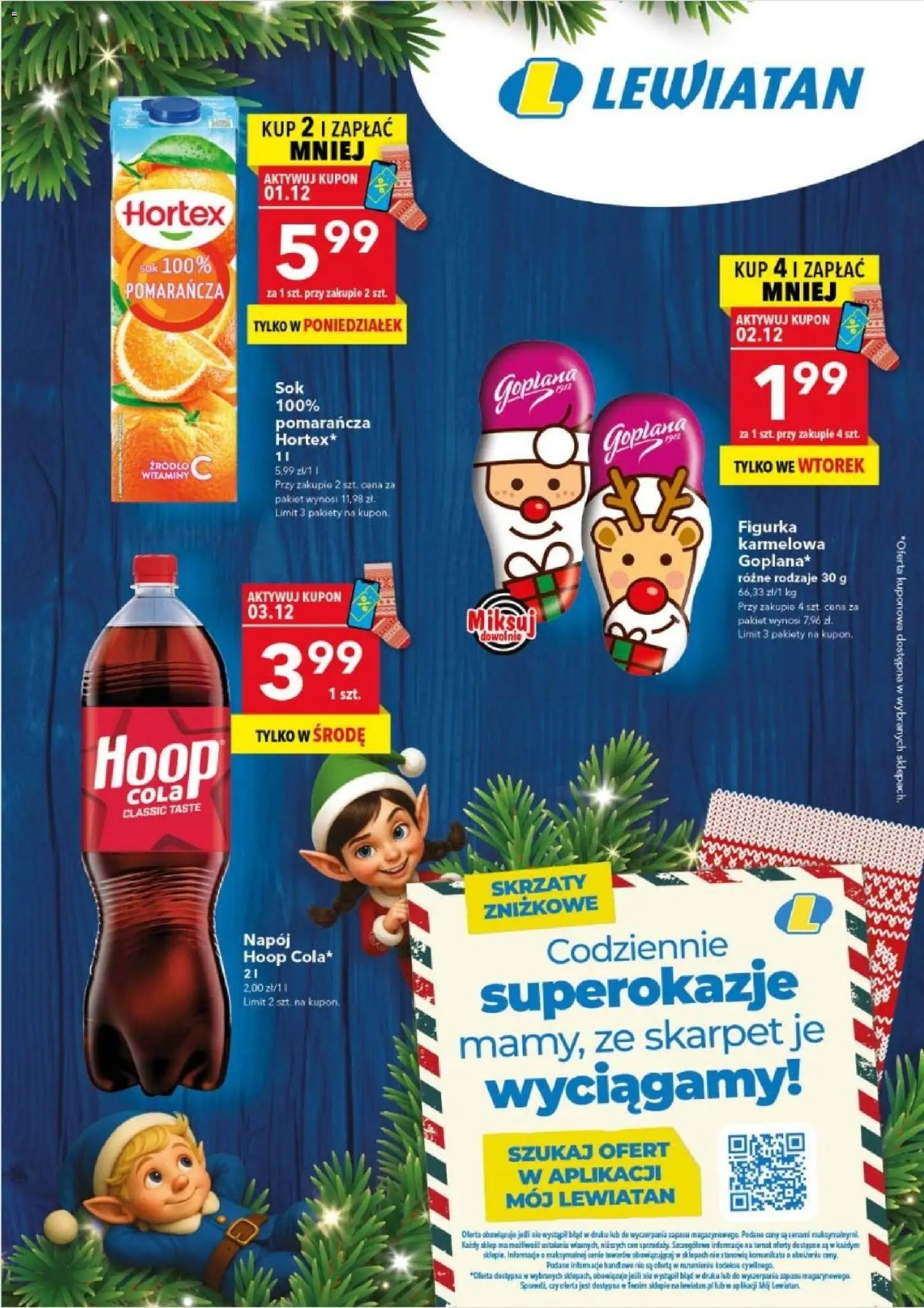 Pogląd gazetki "Skrzaty Zniżkowe" ze sklepu Lewiatan ważnej od 01.12.2025