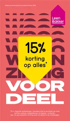 Voorbeeld van Folder - Woonzinnig Voordeel van winkel Leen Bakker geldig vanaf 09-10-2025