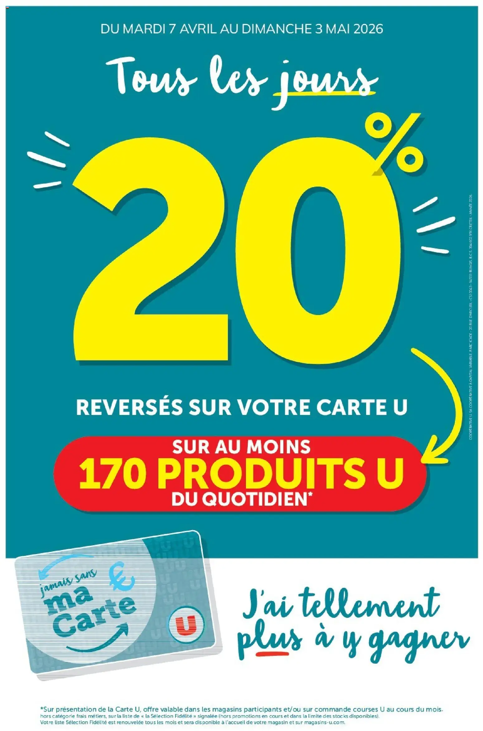 Prévisualisation de Super U - Ma sélection Carte U avril du magasin Super U formulaire valide 07/04/2026