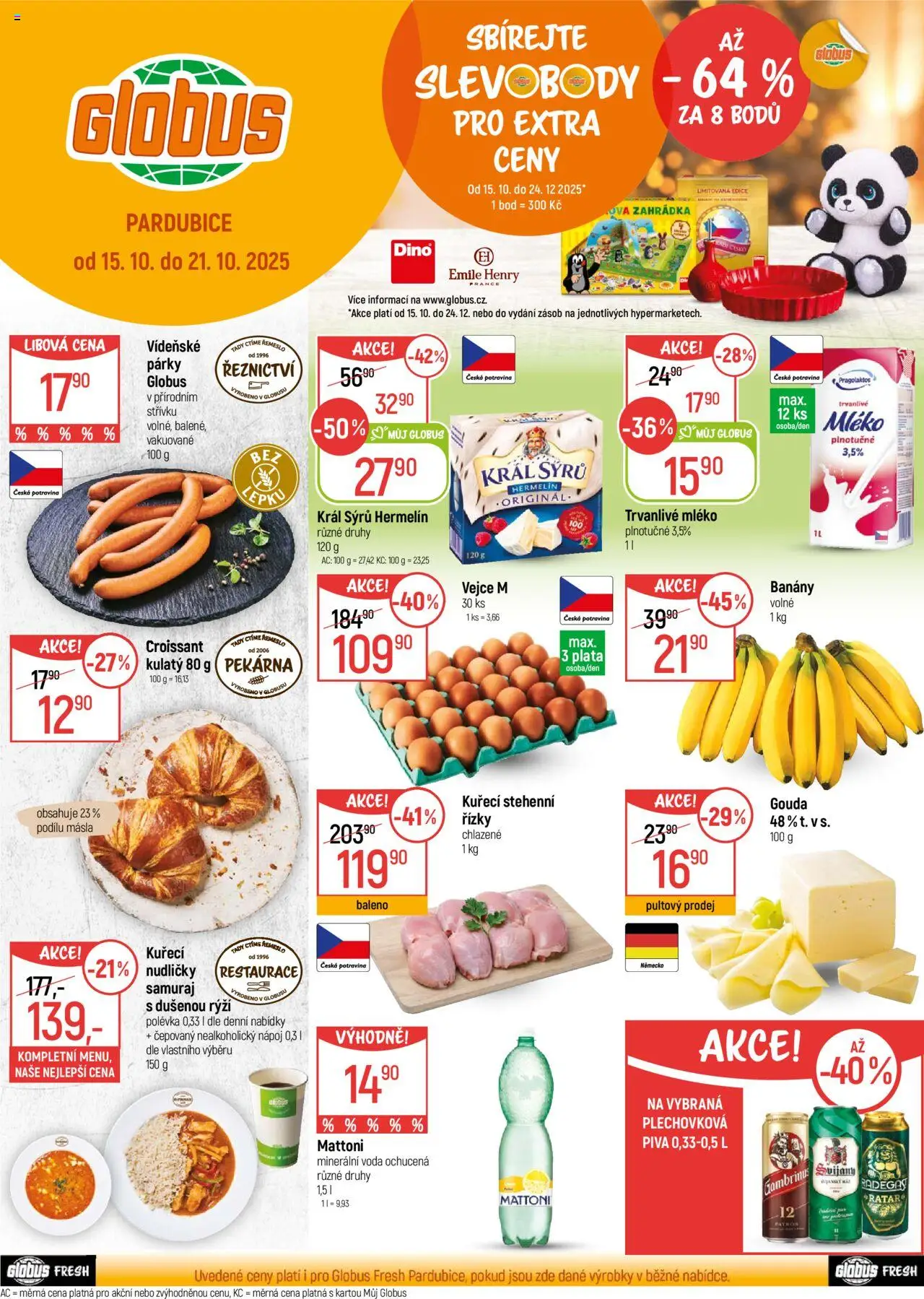  Globus leták od 15.10.2025 >> Akční nabídka "Pardubice"