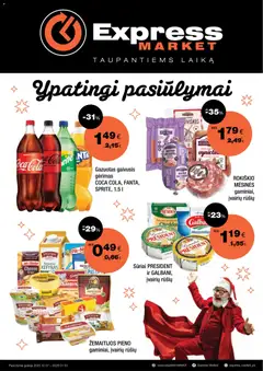 Express market parduotuvės leidinio Leidinys galiojančio nuo 2025.12.07 peržiūra