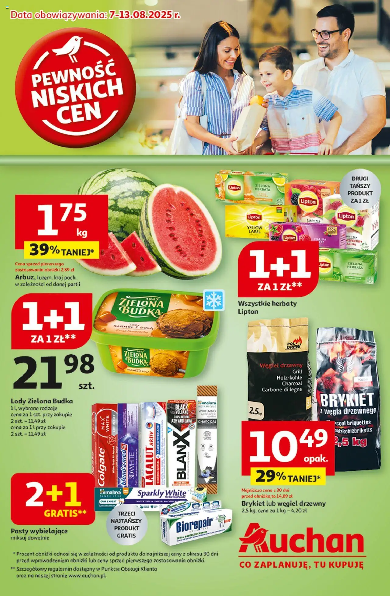 Auchan Pewność niskich cen Hipermarket od 07.08.2025 - Nowa Gazetka - Numer strony 1