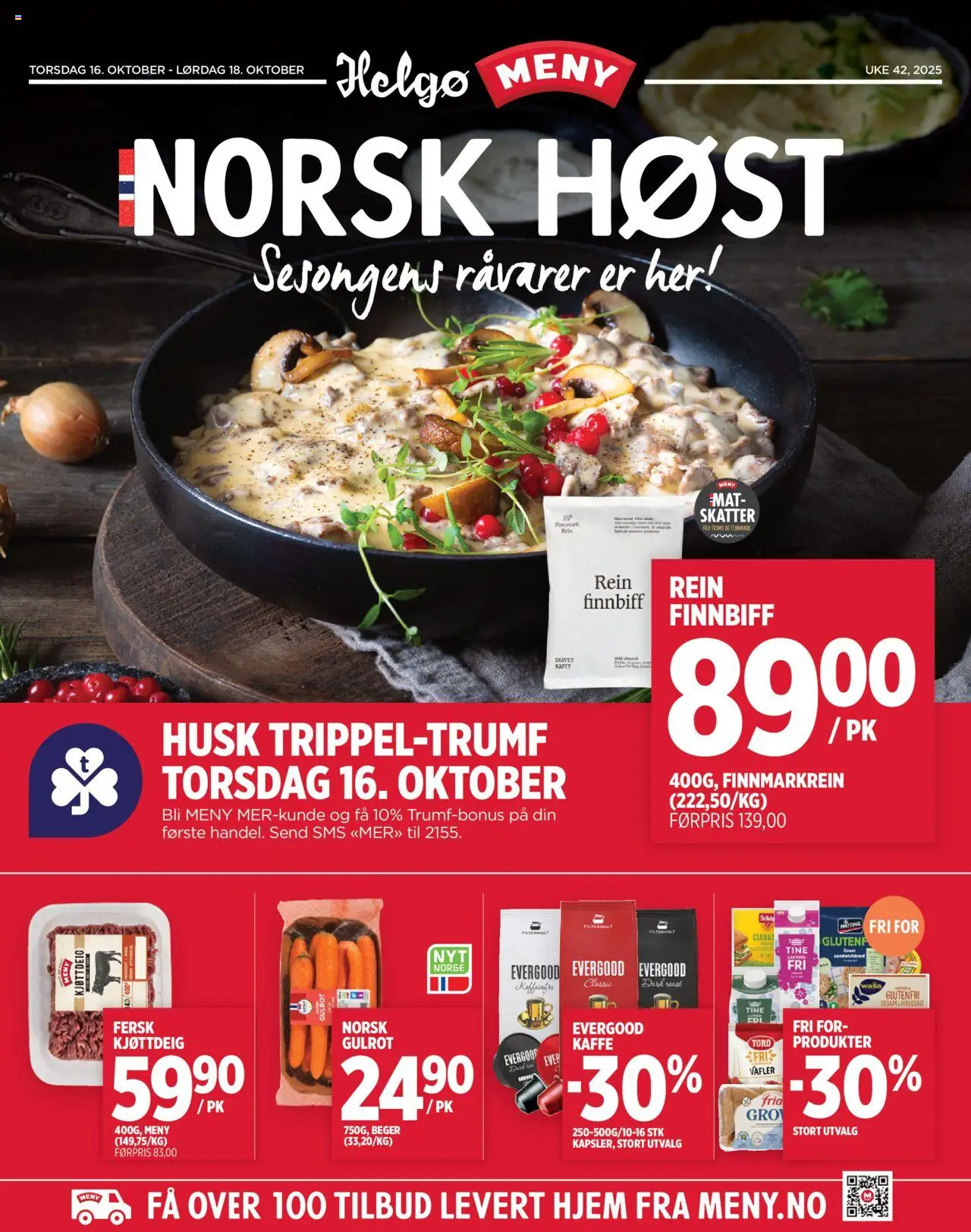 Norsk Høst Helgo Meny gyldig fra 16/10/2025 - Sidenummer 1