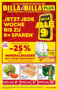Vorschau der Angebote: Billa Steiermark gültig ab 07.08.2025