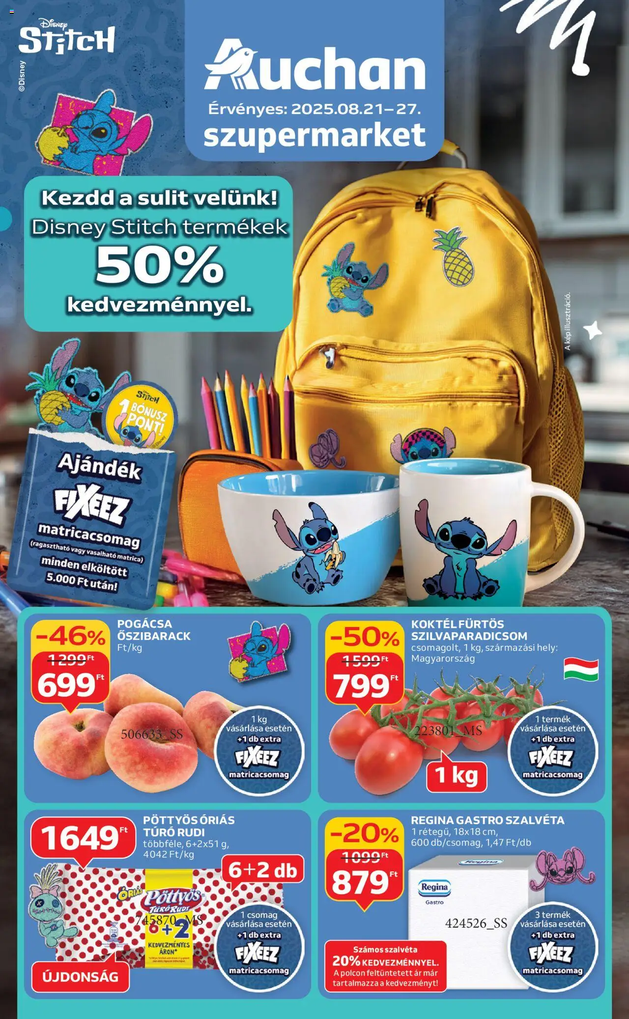 Auchan aktuális szórólap, érvényes 2025.08.21.-től - 1 oldal