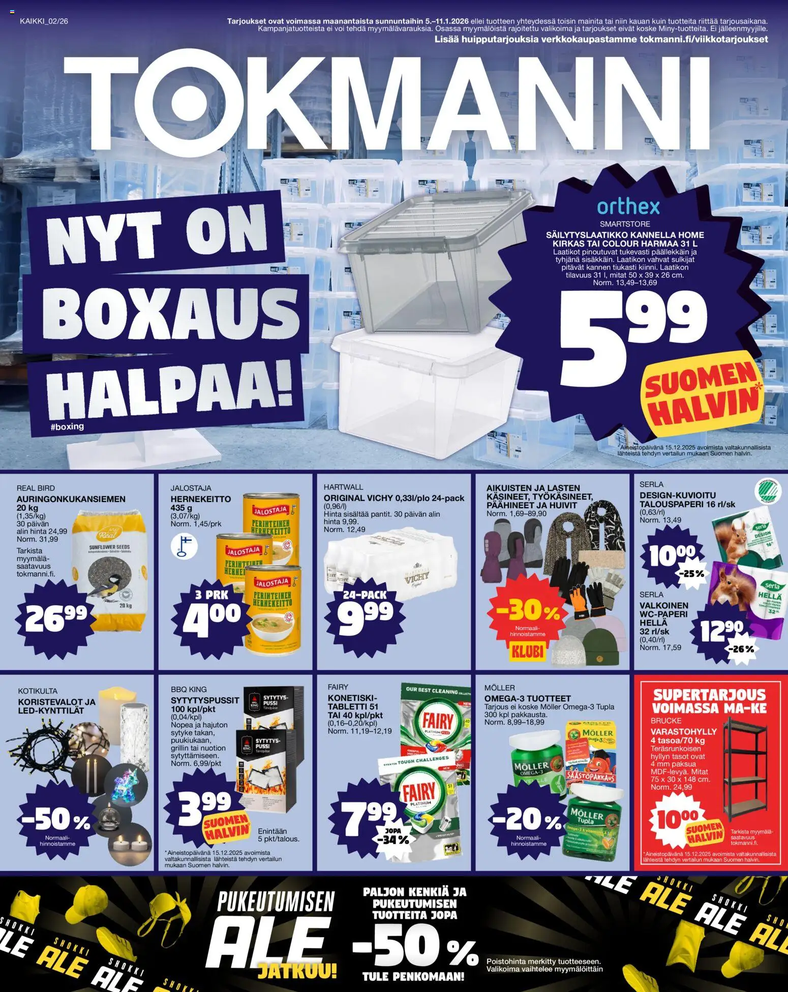 Kaupan Tokmanni Tarjoukset esikatselu, voimassa 05/01/2026
