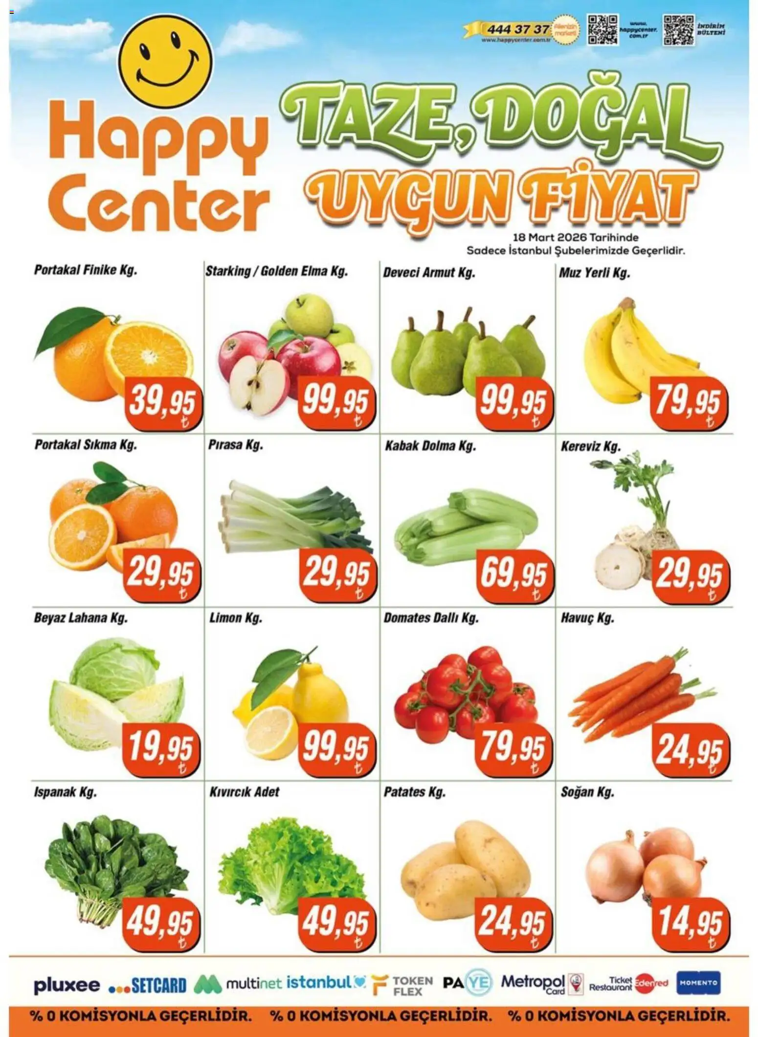 Happy Center Happy Center - Manav 18.03.2026 - Broşürünün önizlemesi