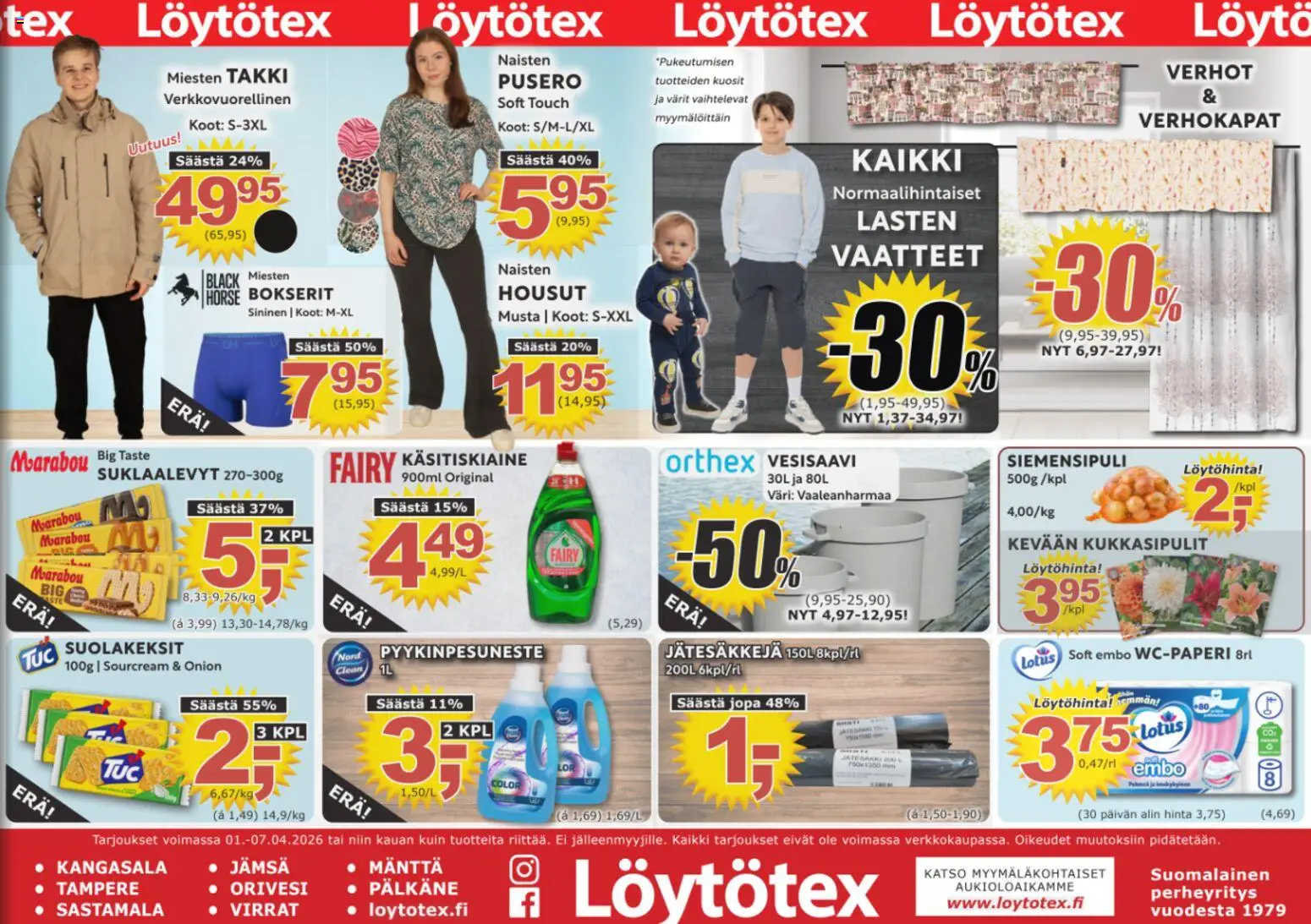 Kaupan Löytötex Löytötex tarjoukset esikatselu, voimassa 01/04/2026