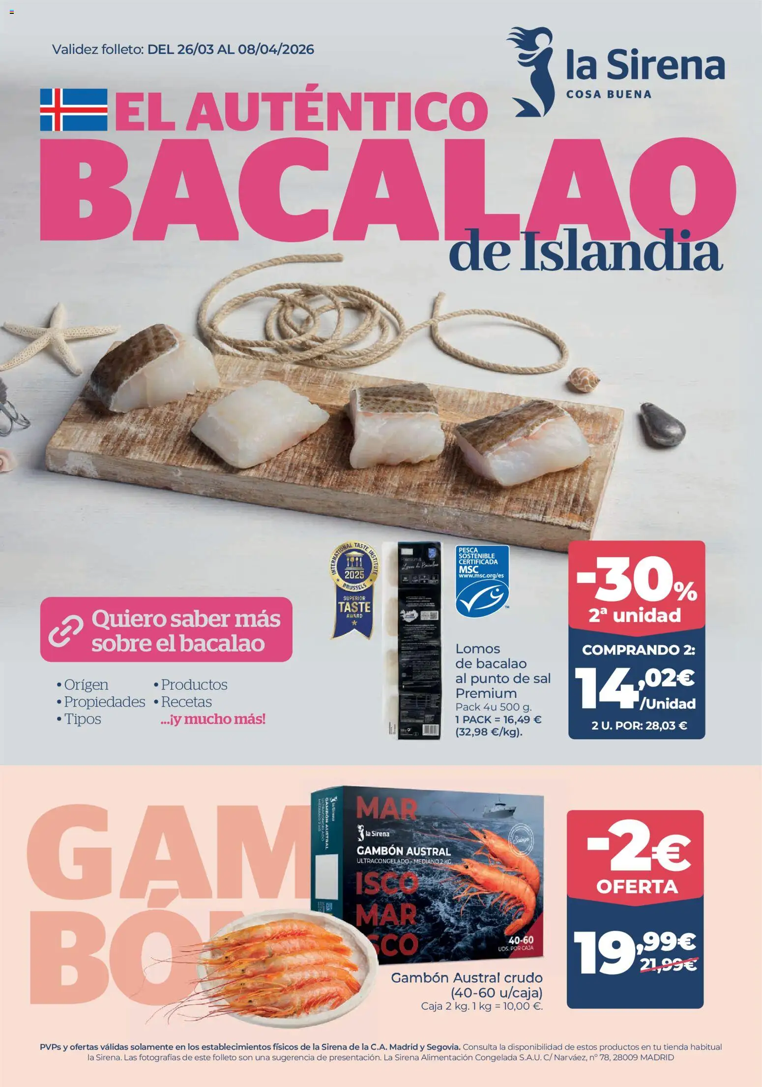 Vista previa del folleto de la tienda La Sirena válido desde el 26/03/2026 
