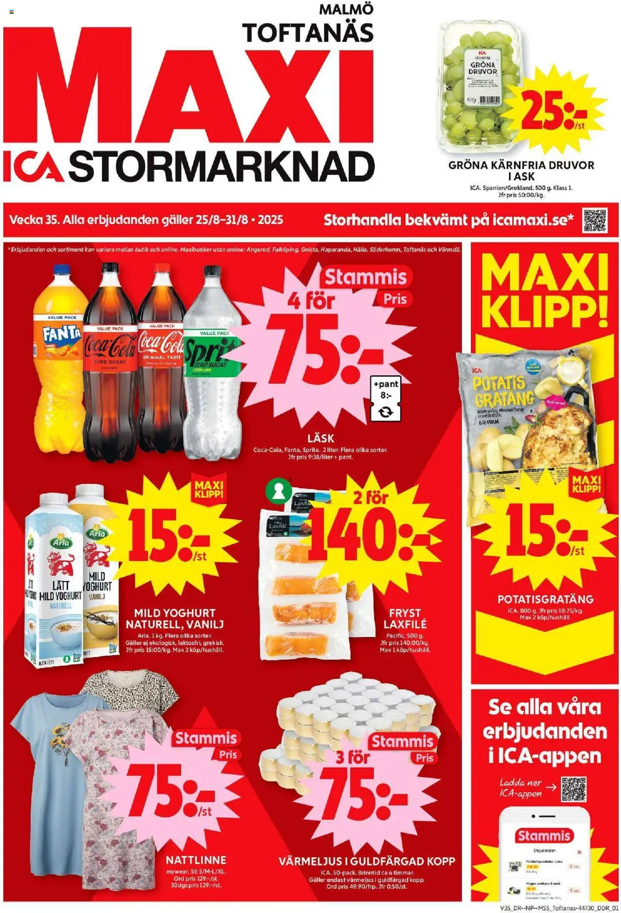 Malmö är giltig 25/08 2025 > Veckans Erbjudanden gäller från 25/08/2025 till 31/08/2025 sidnummer 1