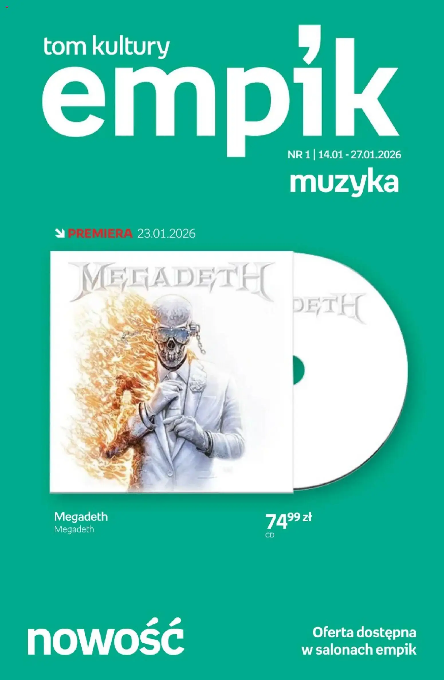 Pogląd gazetki "Tom kultury - Muzyka" ze sklepu Empik ważnej od 14.01.2026