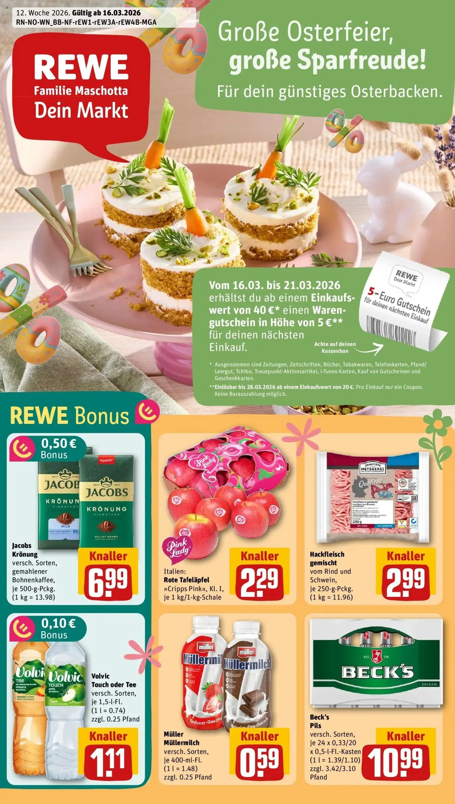 Vorschau von dem Prospekt des Geschäftes Rewe, gültig ab dem 15.03.2026