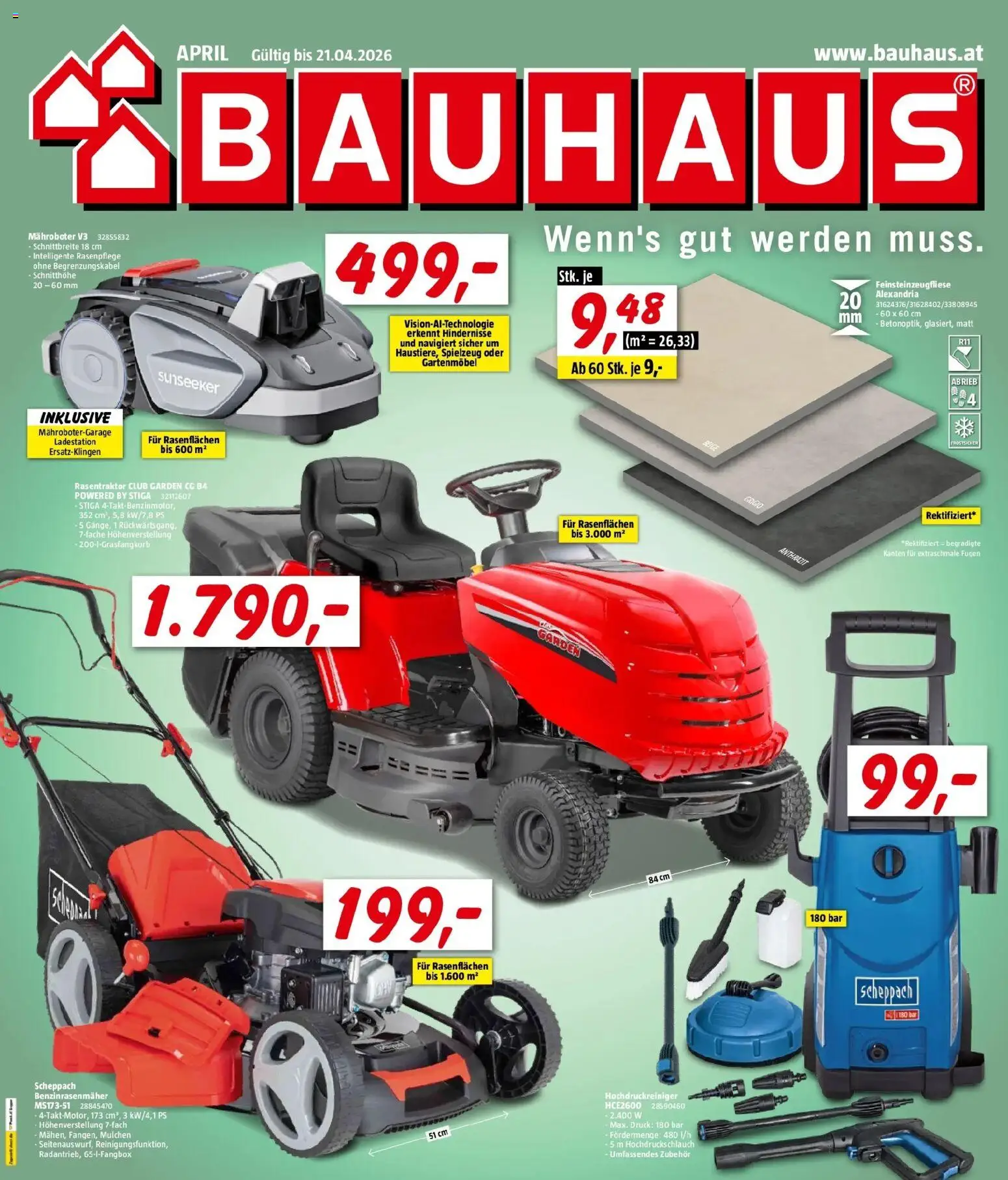 Vorschau der Angebote: Bauhaus Bauhaus Pasching, Wels, Steyr gültig ab 01.04.2026