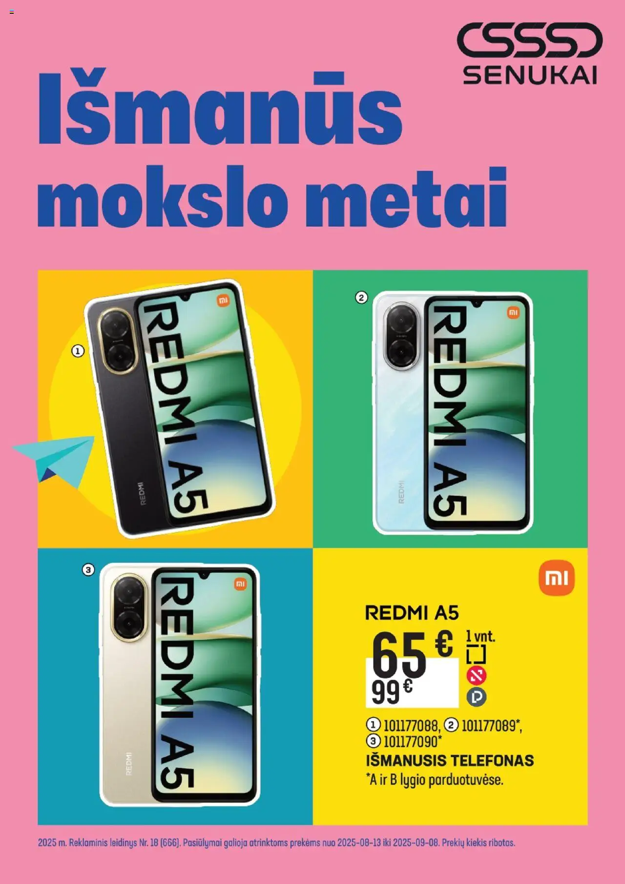 Senukai leidinys galioja nuo 2025.08.13 – puslapio numeris 1 - Telefonas, Išmanusis telefonas