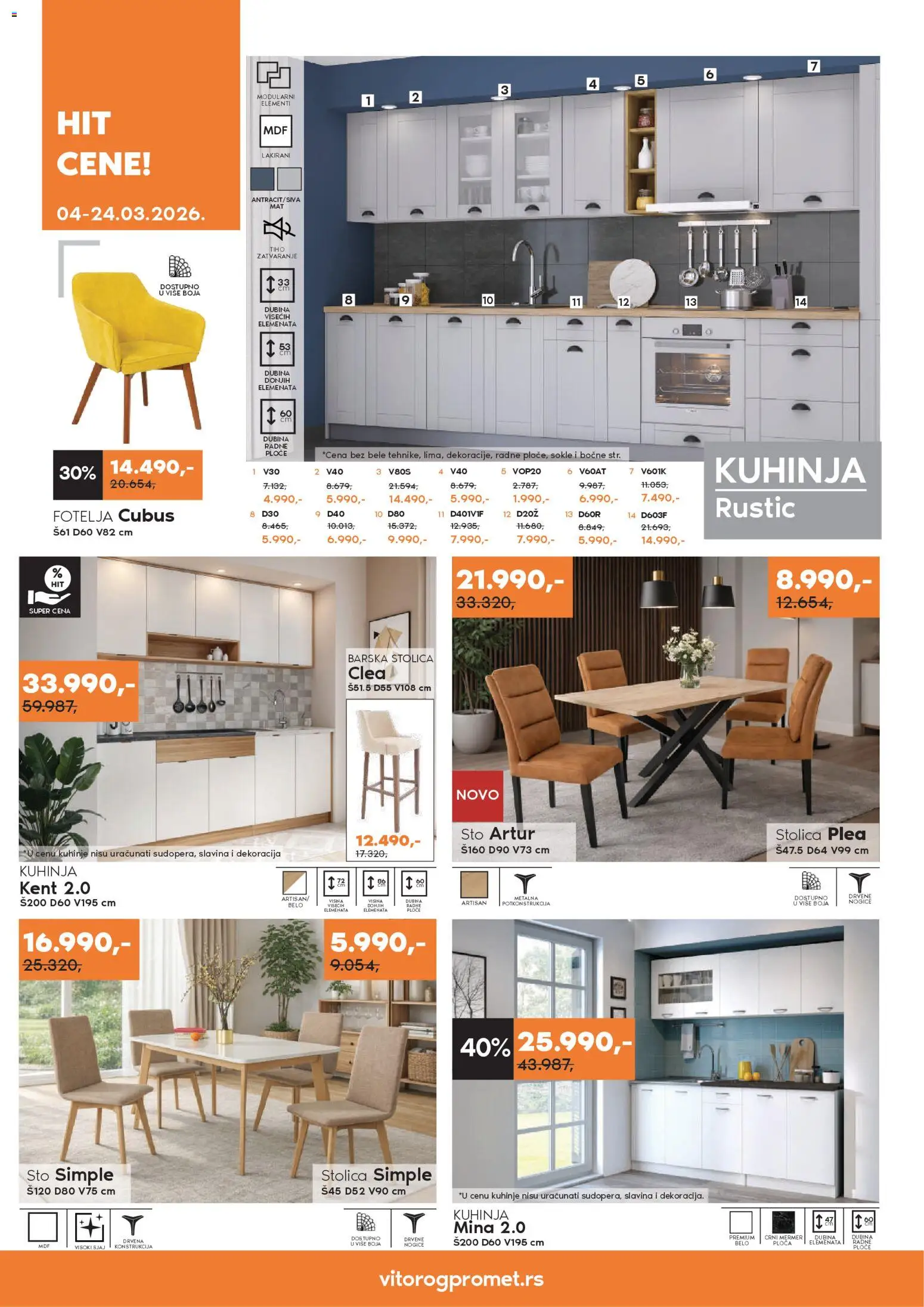 Pregled Vitorog kataloga - važi od 04.03.2026