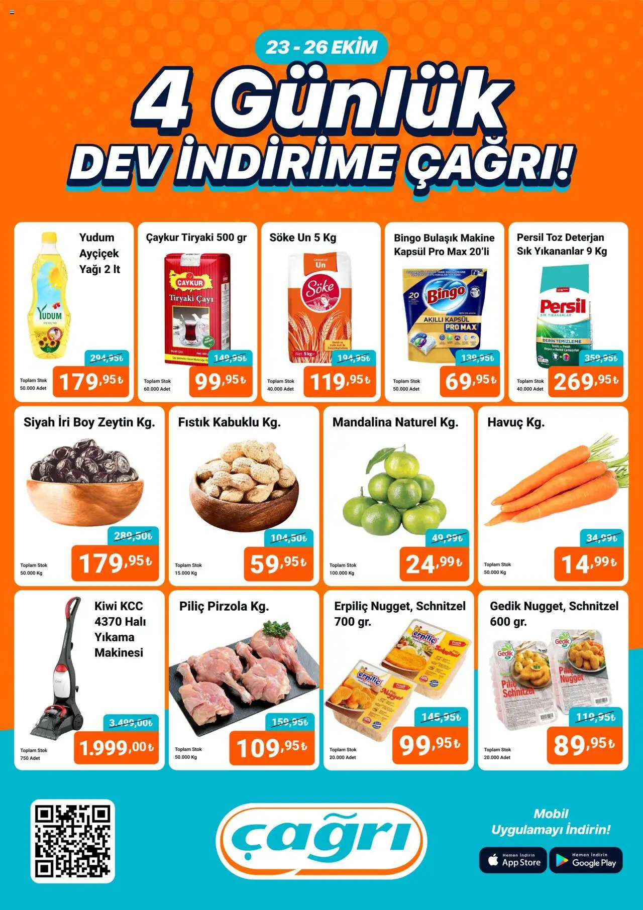 Çağrı Market 4 Günlük Dev İndirim Kataloğu (23 Ekim 2025) - Indirim, Broşür - Sayfa numarası 1