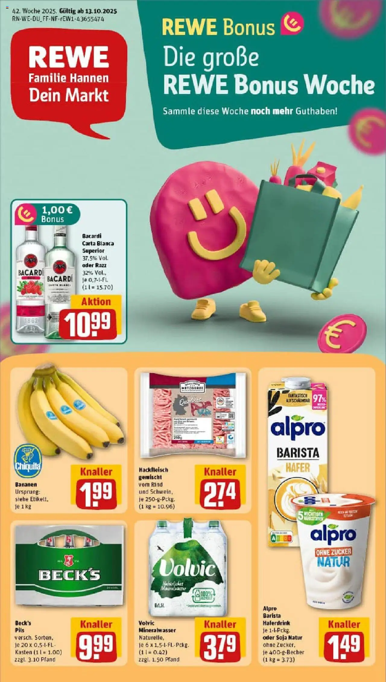 REWE Prospekt ab 13.10.2025 nächste Woche - Prospekt Korschenbroich	