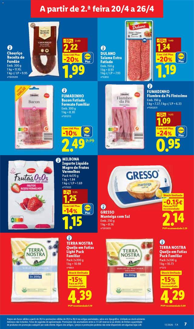 Novo folheto Lidl a partir de 20/04