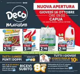 Anteprima dell'opuscolo Volantino MaxiStore - Nuova apertura Capua dal negozio Decò valido da 16/10/2025