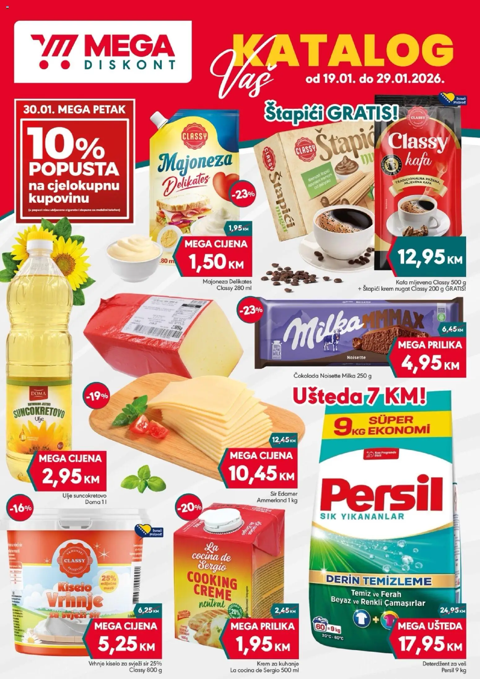 Pregled letka Katalog trgovine Mega Diskont vrijedi od 19.01.2026