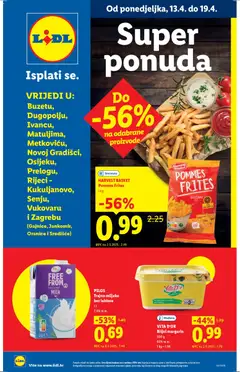 Pregled letka Lidl Super ponuda trgovine Lidl vrijedi od 13.04.2026