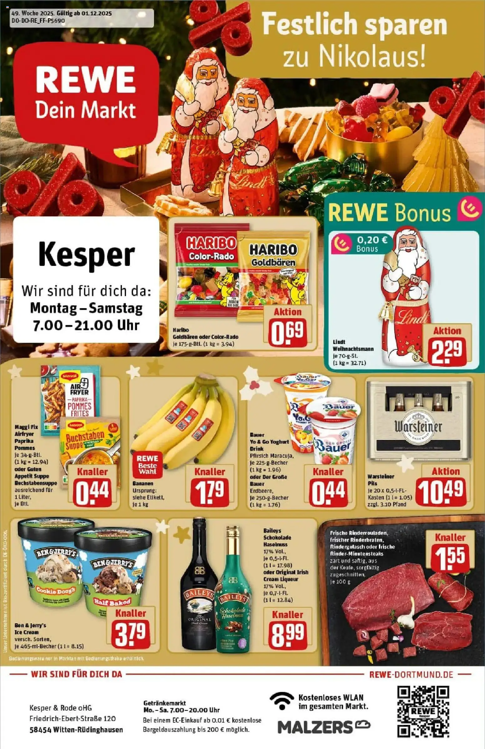 Vorschau von dem Prospekt des Geschäftes Rewe, gültig ab dem 01.12.2025