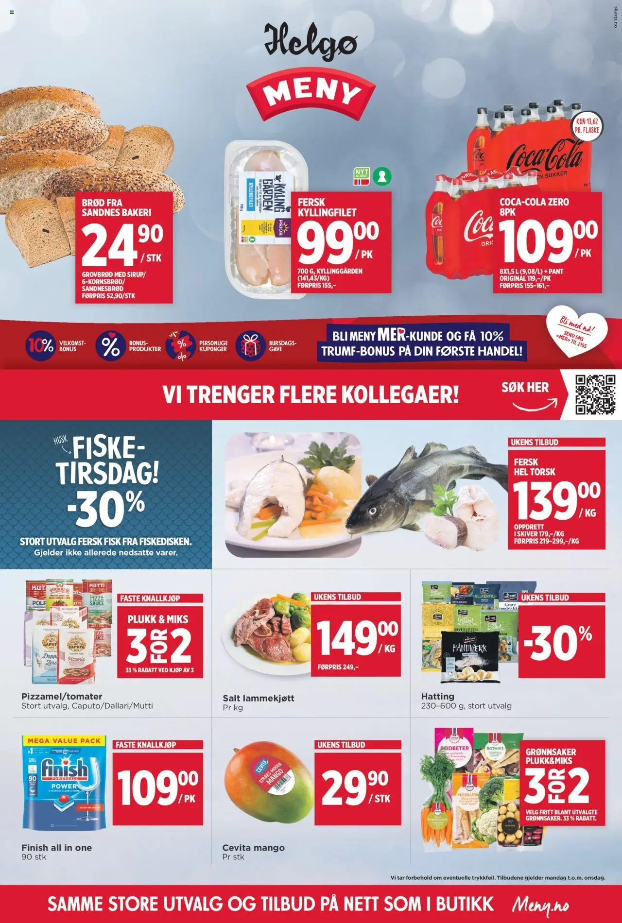 Kundeavis Helgø Meny gyldig fra 22/09/2025 - Sidenummer 1