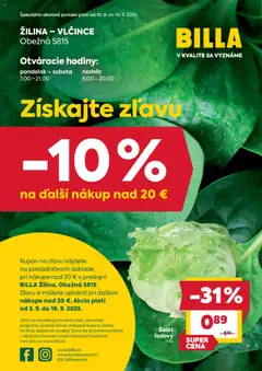 Náhľad Billa letáku platného od 10.09.2025