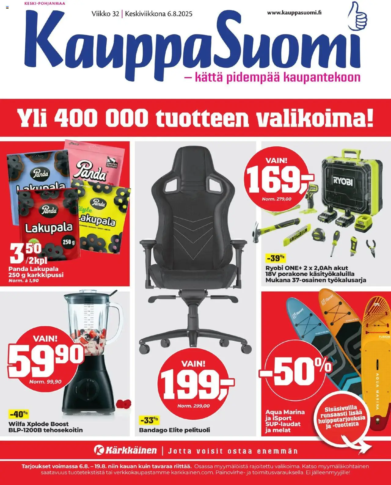 Kärkkäinen-kaupan KauppaSuomi Keski-Pohjanmaan painos voimassa 06/08/2025 - Sivulla 1