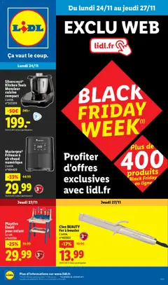 Prévisualisation de Black Friday exclu web du magasin LIDL formulaire valide 24/11/2025