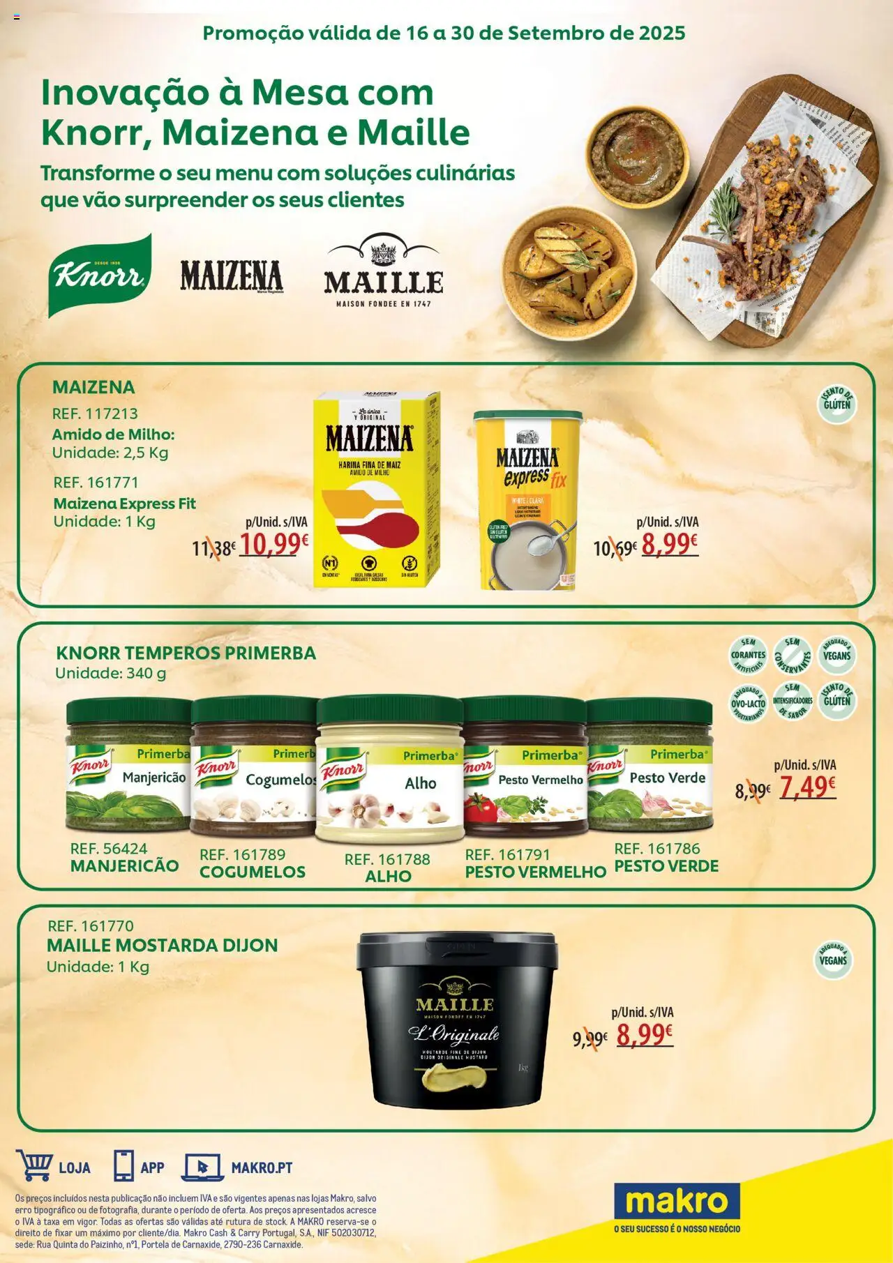 Makro Folheto de 16/09/2025 - catálogo esta semana - página 1 - Cogumelos, Pesto, Mesa, Milho, Alho, Mostarda, Knorr
