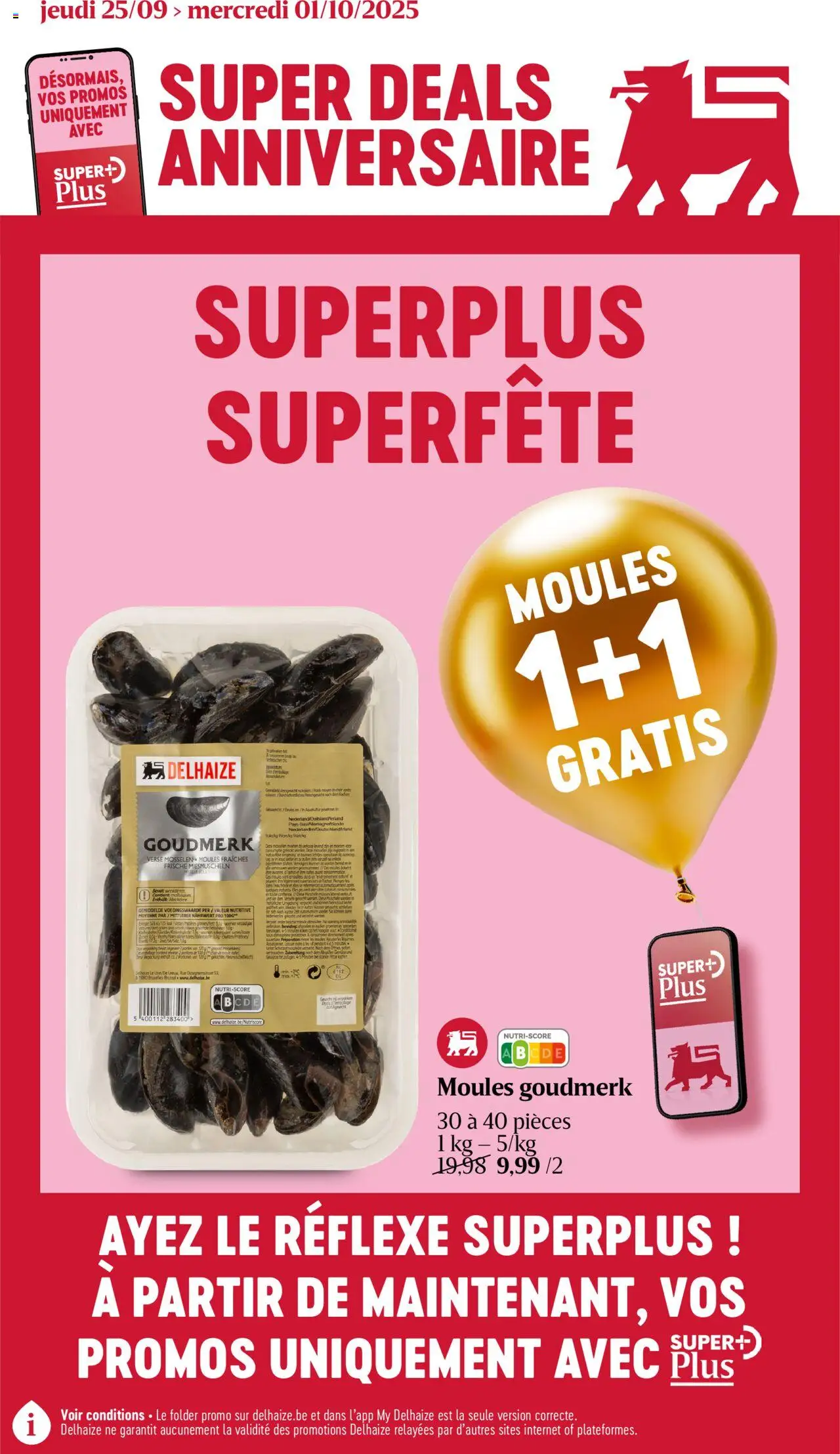 Delhaize shop Folder de la semaine 39 geldig vanaf 25/09/2025 - Paginanummer 1