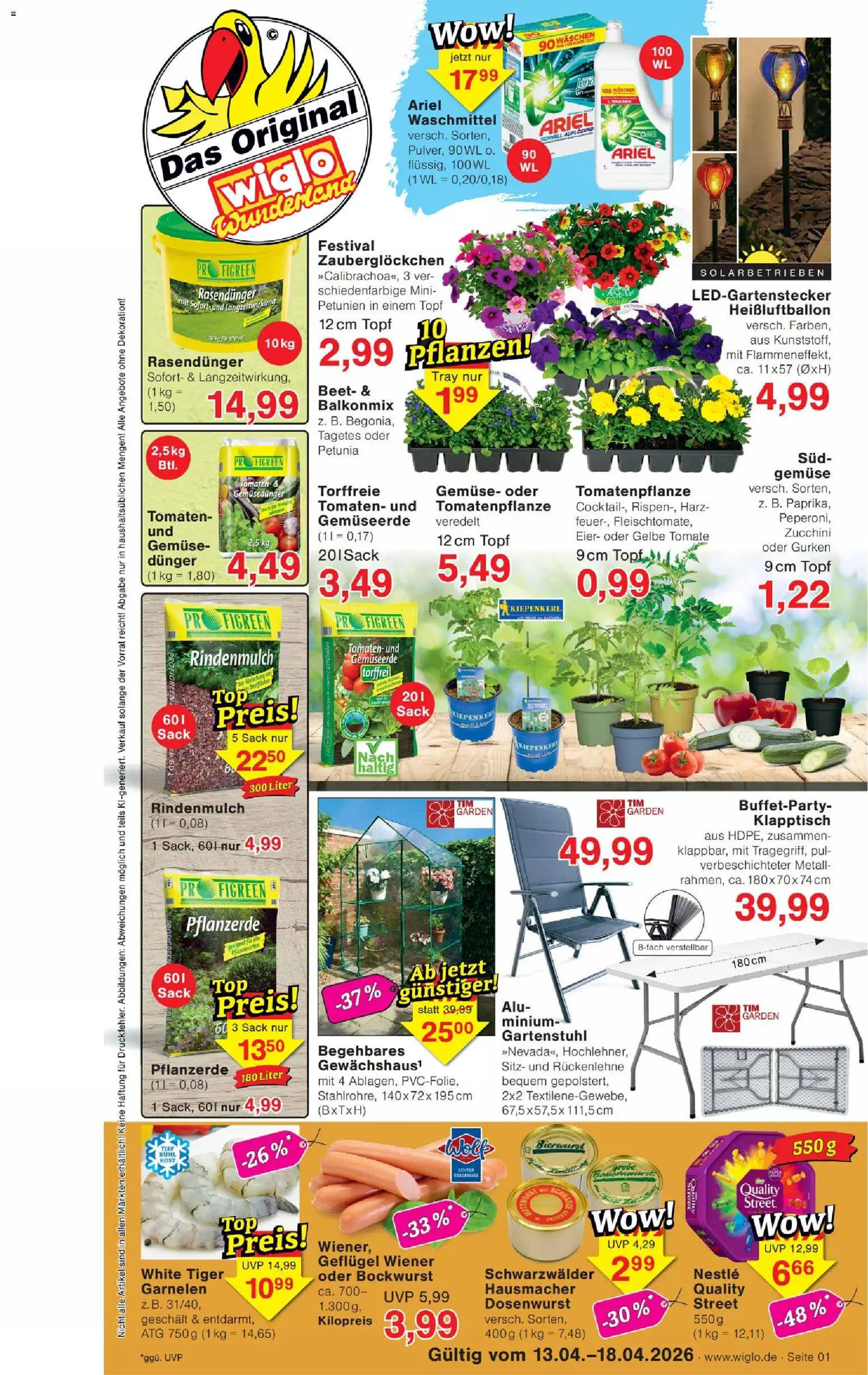 Vorschau von dem Prospekt des Geschäftes Wiglo Wunderland, gültig ab dem 13.04.2026