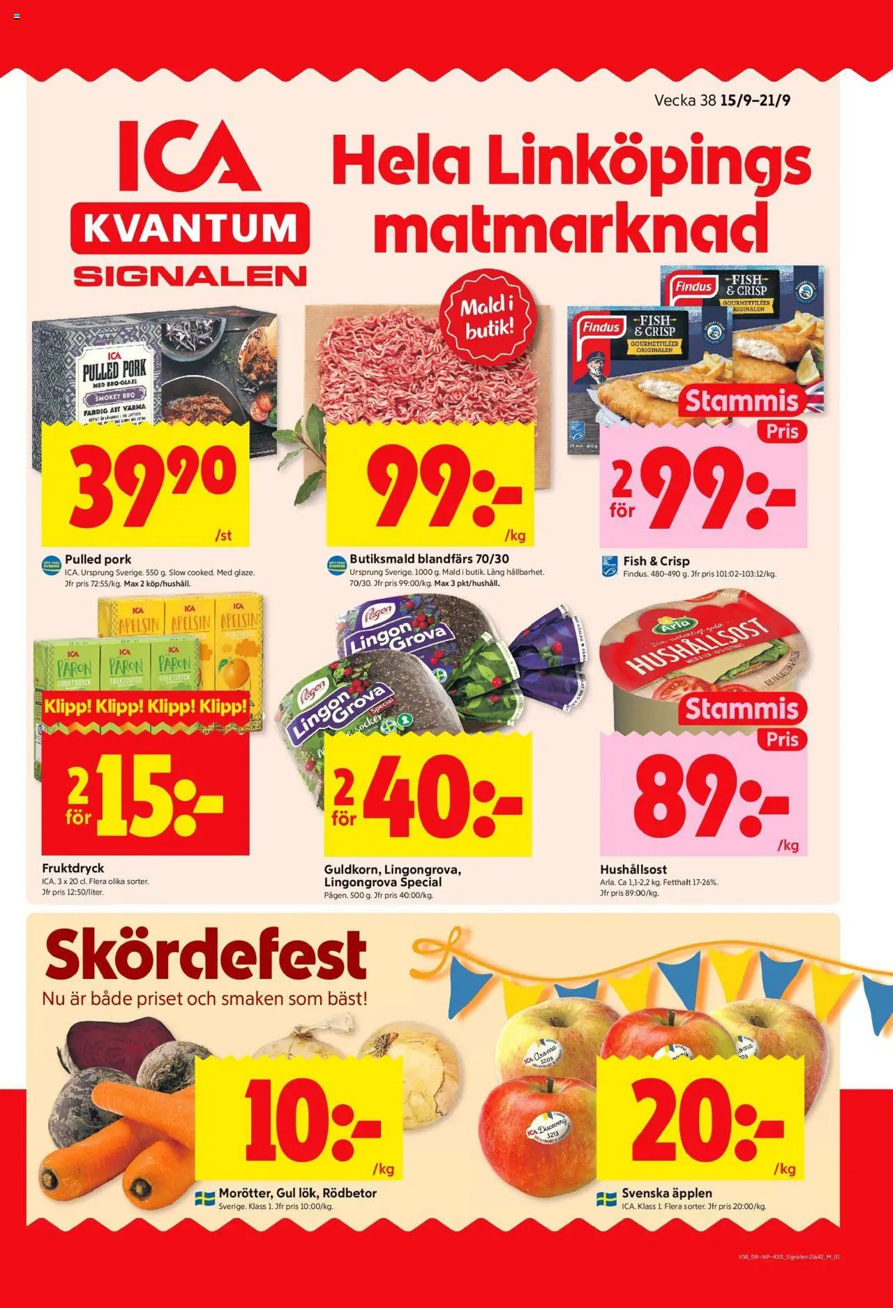 Linköping är giltig 15/09 2025 > Veckans Erbjudanden gäller från 15/09/2025 till 21/09/2025 sidnummer 1