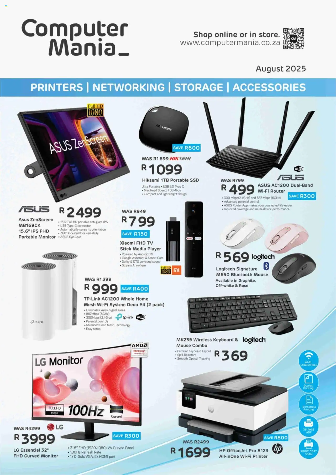 Computer Mania Accessories Catalogue from 01/08 - 31/08/2025 > Promotions