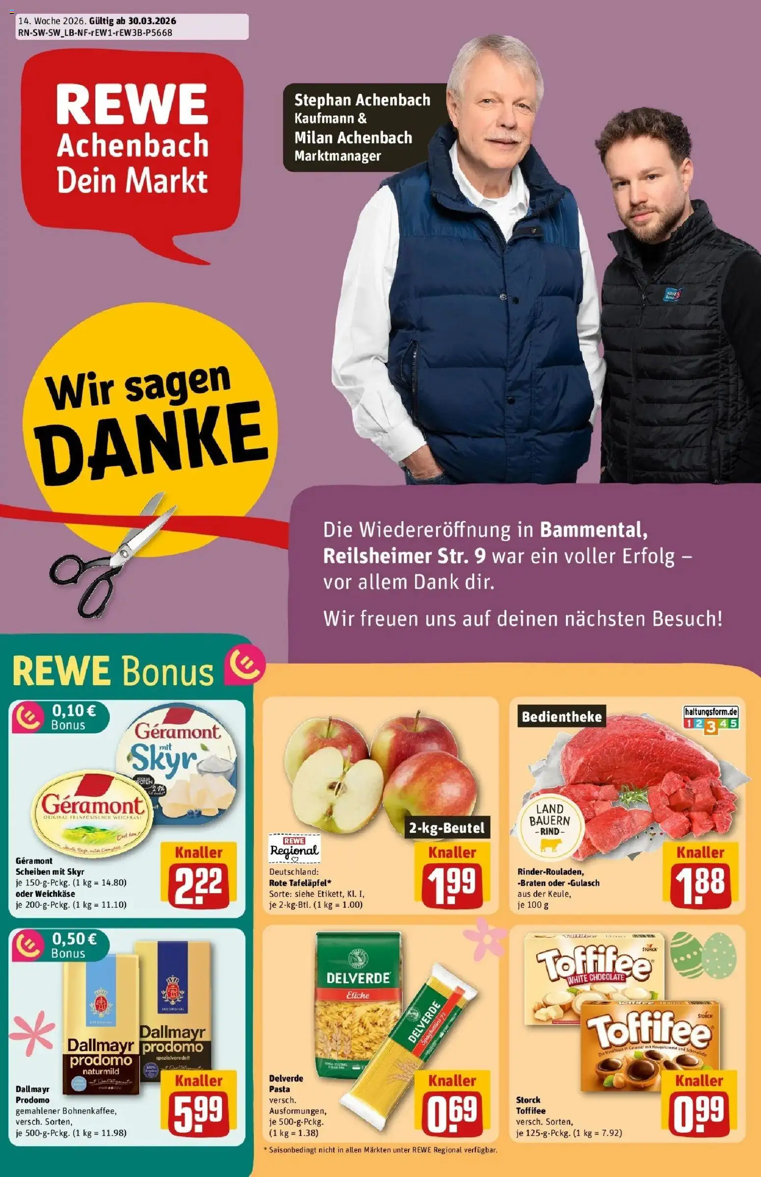Vorschau von dem Prospekt des Geschäftes Rewe, gültig ab dem 30.03.2026