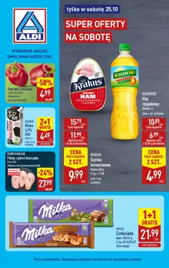 Pogląd gazetki "Tylko w sobotę" ze sklepu Aldi ważnej od 25.10.2025