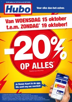 Voorbeeld van Folder van winkel Hubo geldig vanaf 15/10/2025
