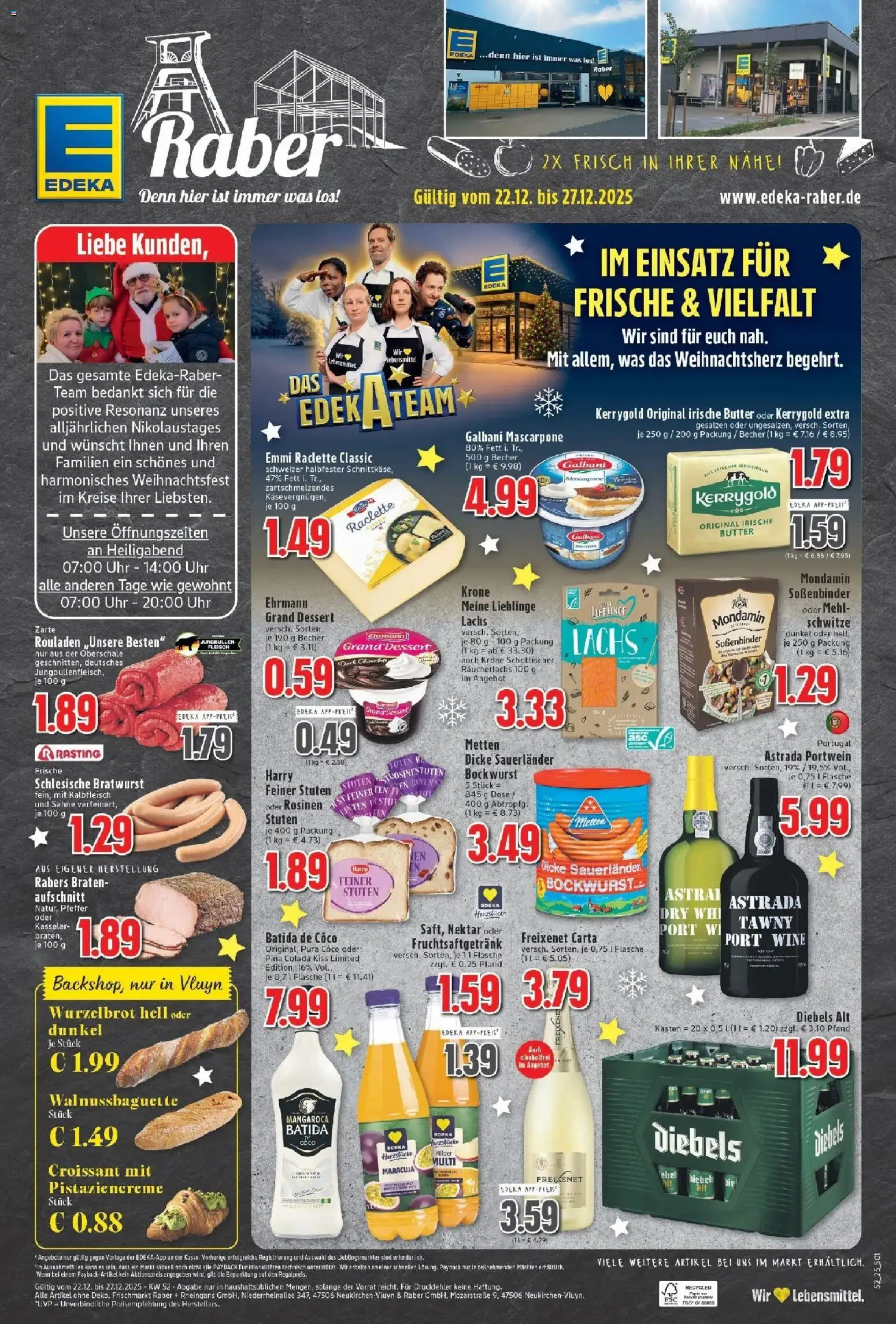 Vorschau von dem Prospekt des Geschäftes Edeka, gültig ab dem 22.12.2025