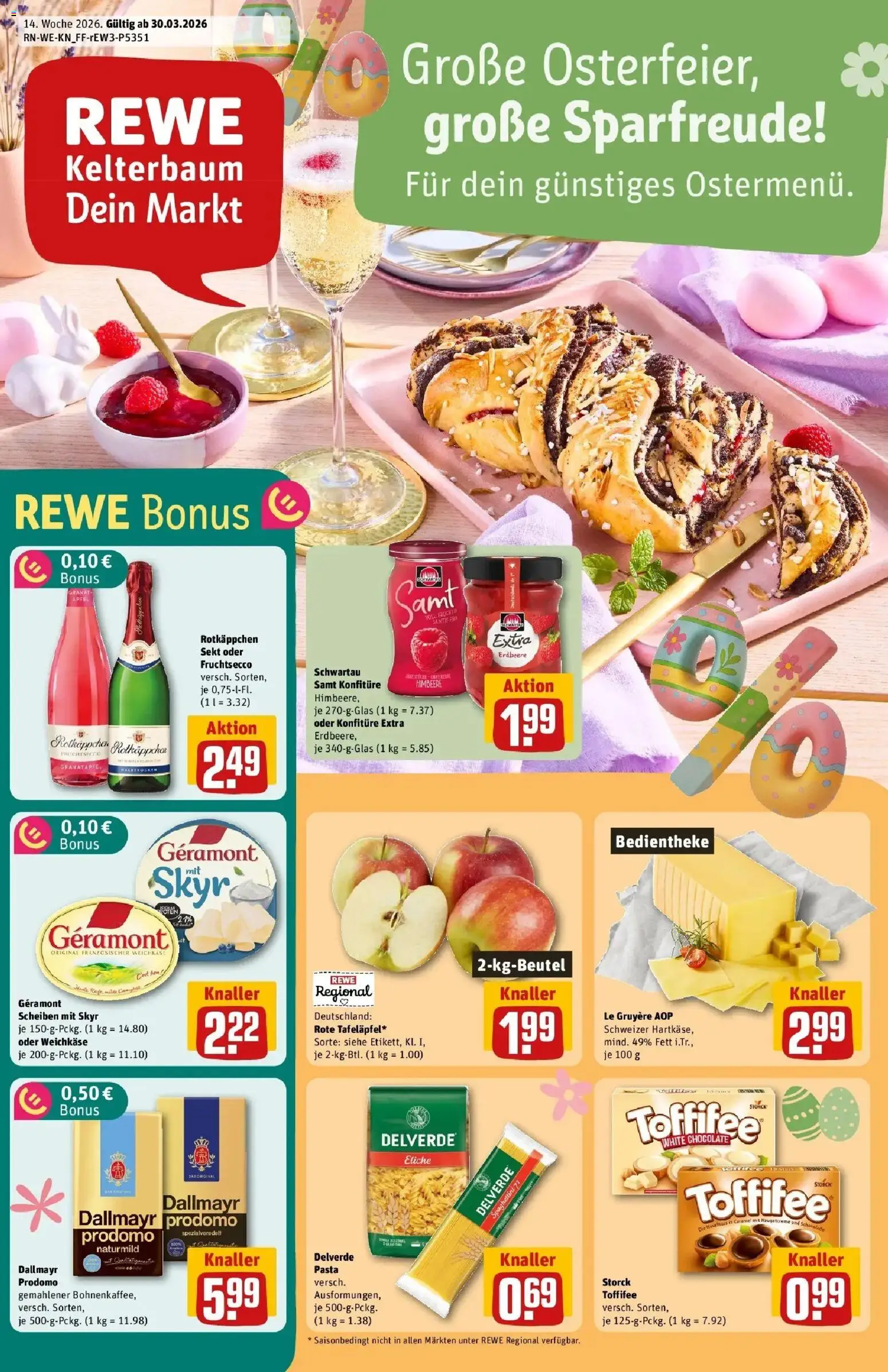 Vorschau von dem Prospekt des Geschäftes Rewe, gültig ab dem 30.03.2026