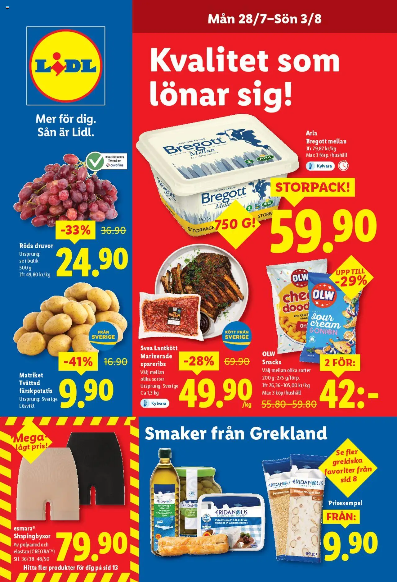 Aktuella reklamblad Lidl är giltig 28/07 2025 > Veckans Erbjudanden gäller från 28/07/2025 till 03/08/2025 sidnummer 1