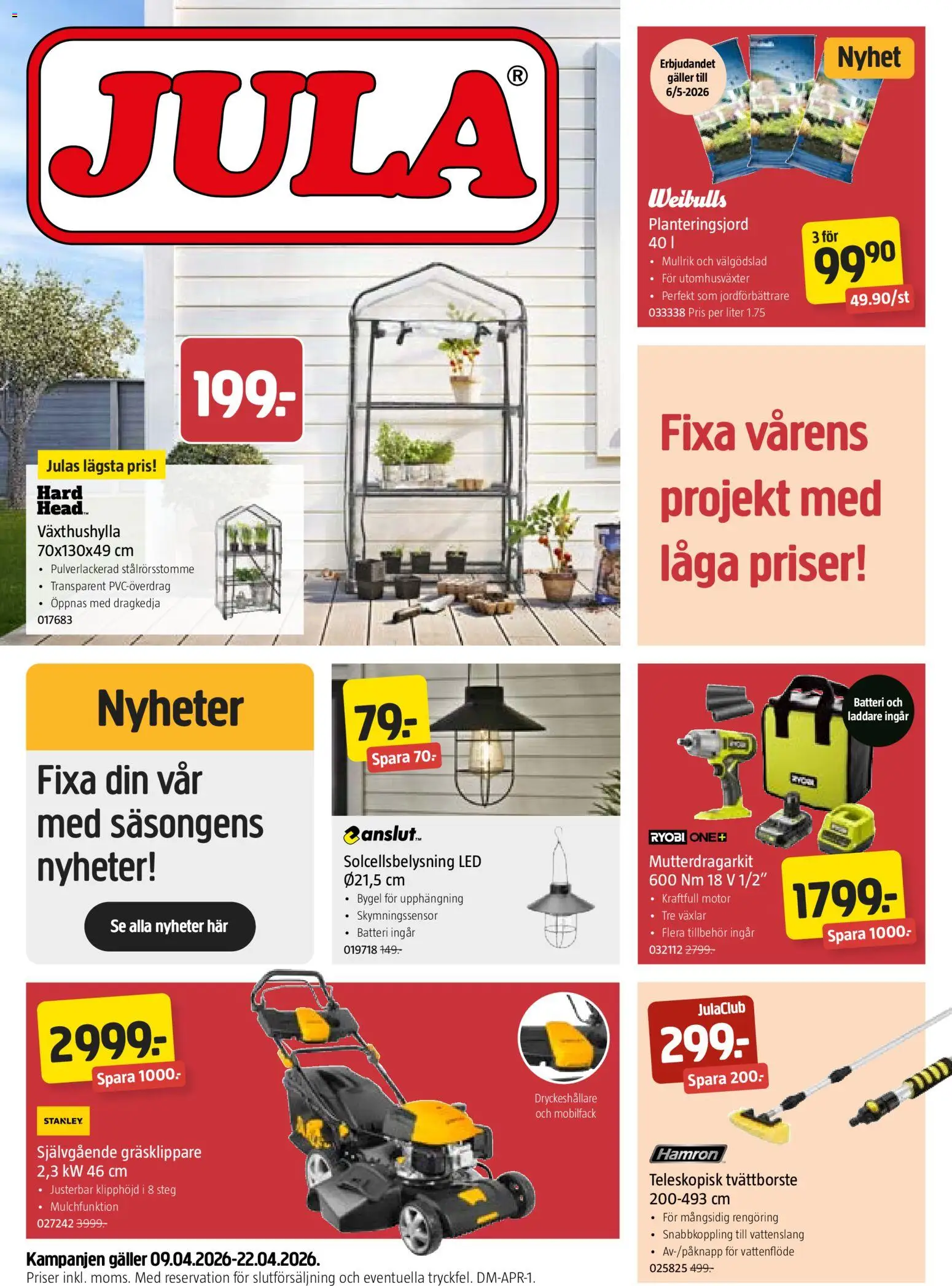 Förhandsgranska reklamblad Jula erbjudanden från butik Jula gäller från 09/04/2026