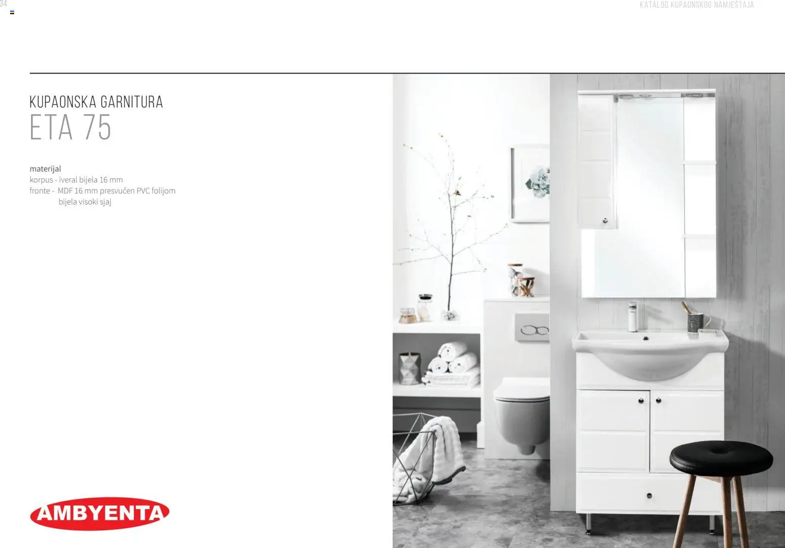 Pregled letka Katalog Kupaonski namještaj trgovine AMBYENTA vrijedi od 2025.10.01