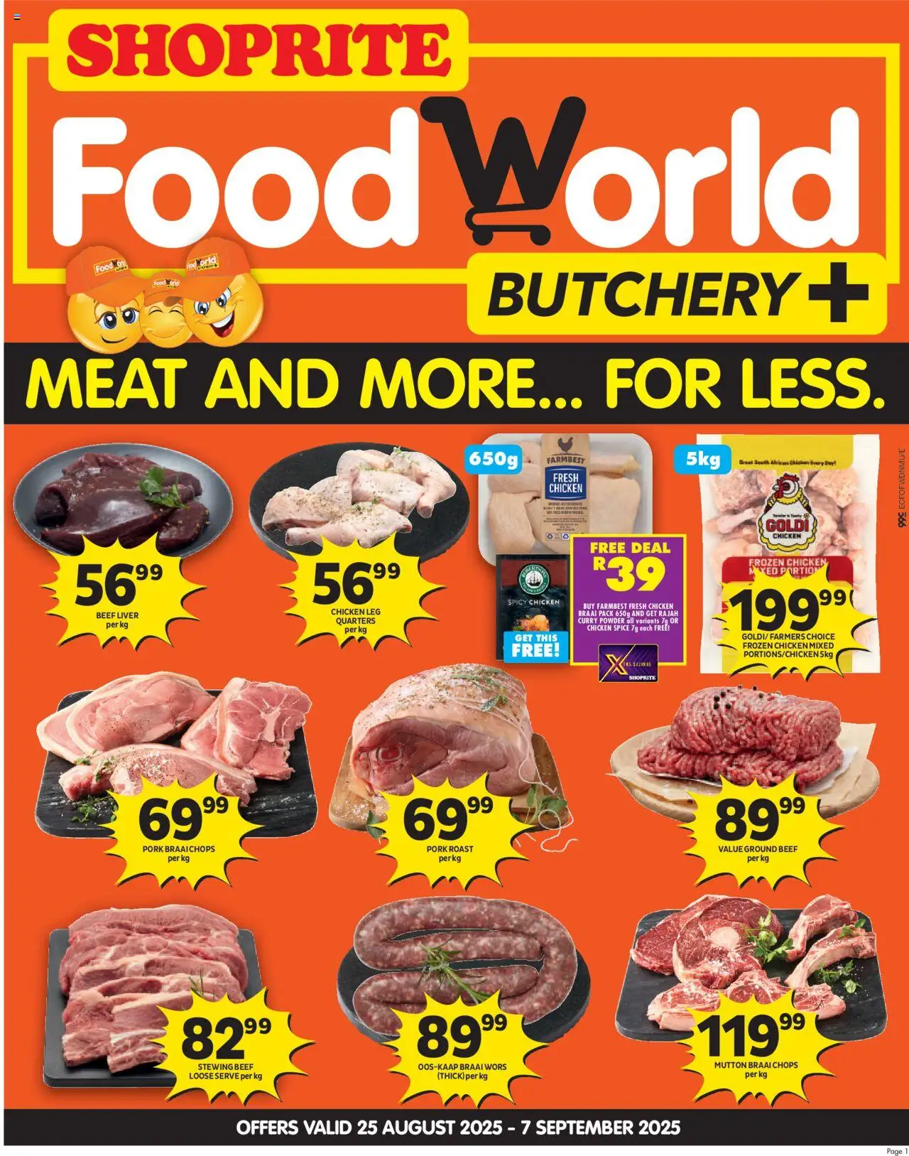 Shoprite Eastern Cape - FoodWorld Month End Leaflet Korsten 25/08 - 07/09/2025 >> Catalogue