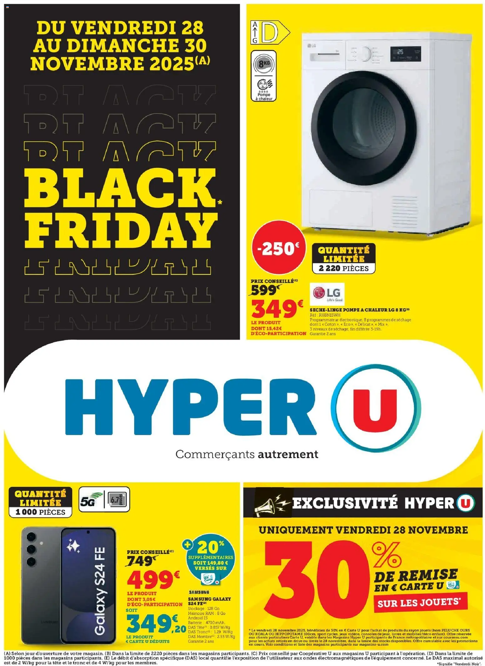Prévisualisation de Black Friday du magasin Hyper U formulaire valide 28/11/2025