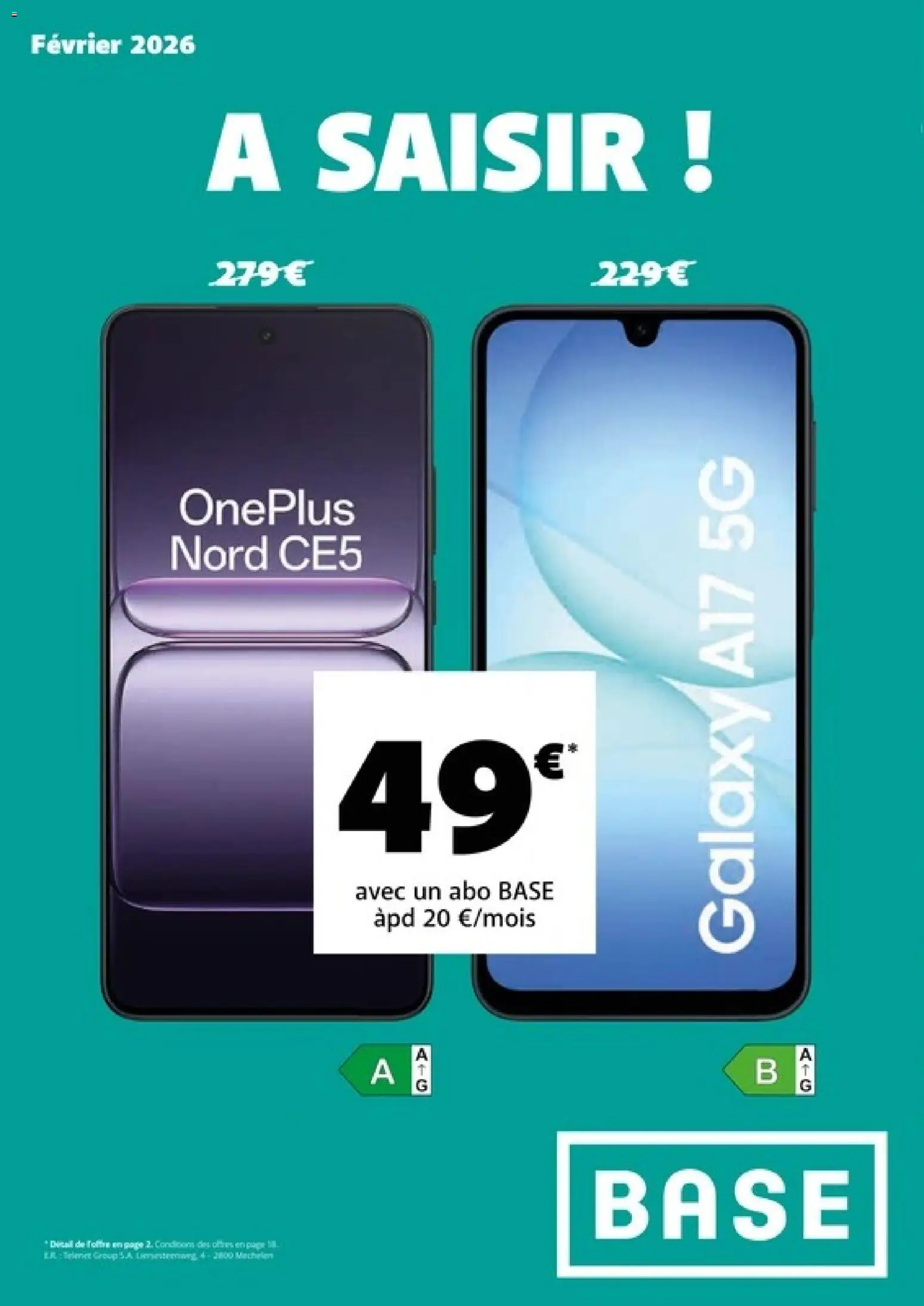 Voorbeeld van Publicité van winkel Base geldig vanaf 03/02/2026
