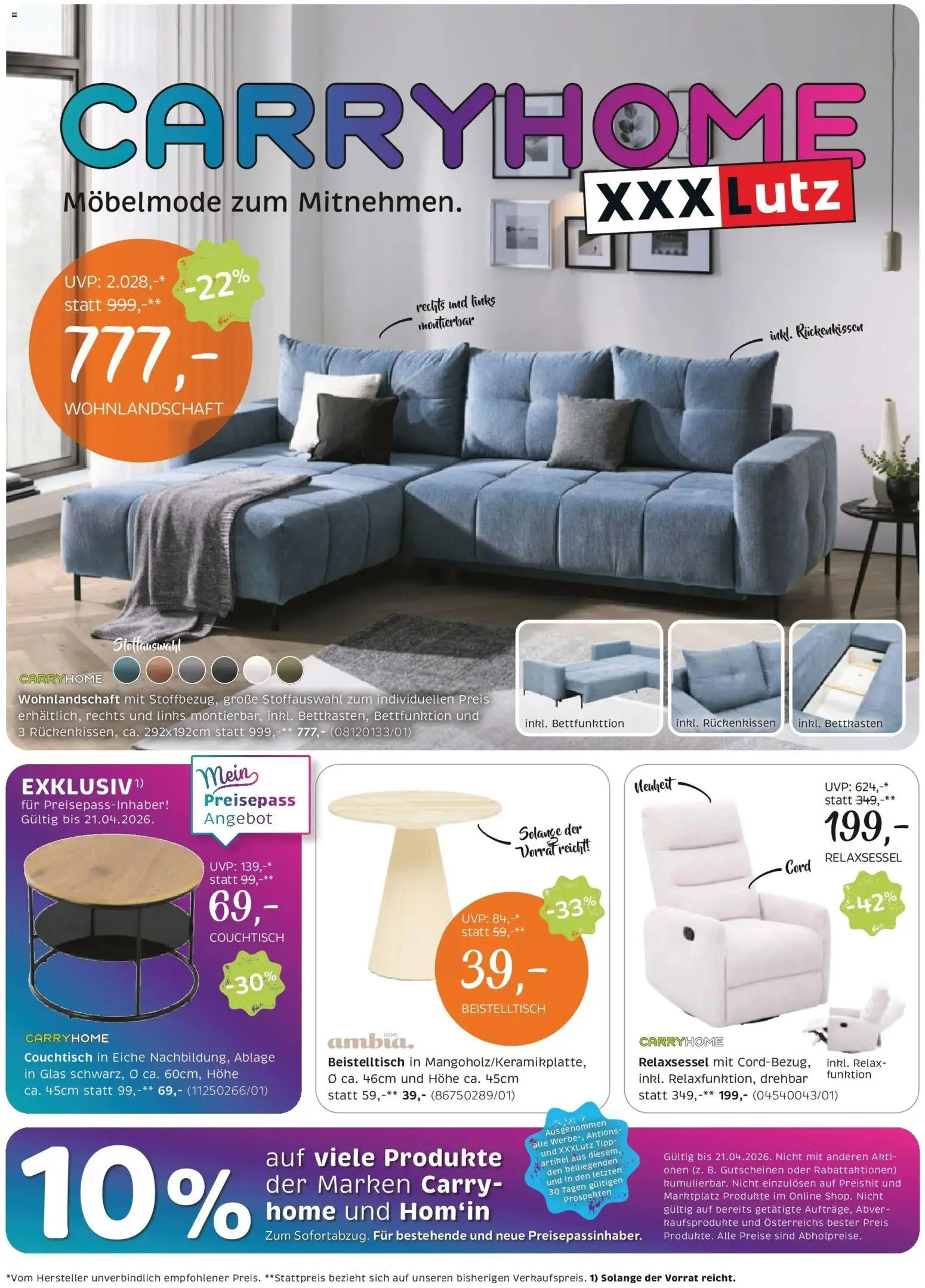 Vorschau der Angebote: XXXLutz XXXLutz Carry Home gültig ab 06.04.2026